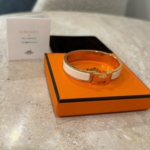 Hermes Clic H Bracelet in Craie PM